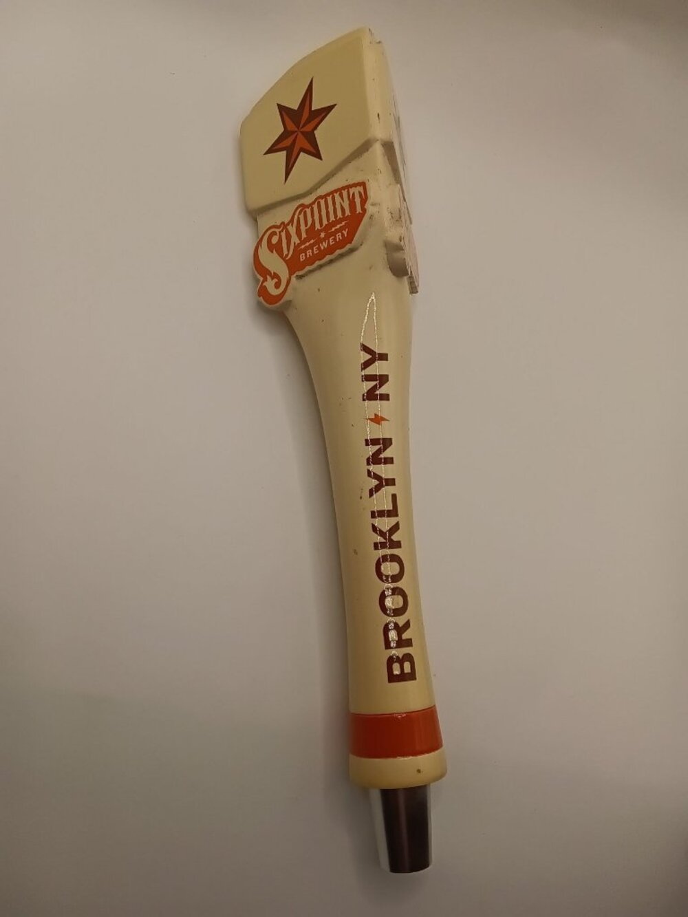 Six Point Brewery 3-Sided Tap Handle Brooklyn NY Bar Decor
